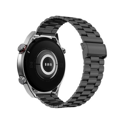 6. Smartwatch VELTORI VT100-1 + Czarny Pasek Silikonowy + Czarny Eko Skóra