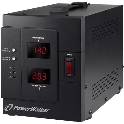 PowerWalker AVR 3000 SIV FR regulator napięcia 1 x gniazdo sieciowe 110-280 V Czarny