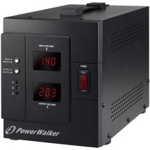 PowerWalker AVR 3000 SIV FR regulator napięcia 1 x gniazdo sieciowe 110-280 V Czarny