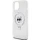 6. Etui Karl Lagerfeld Ring Stand Choupette Head MagSafe do iPhone 15 - białe