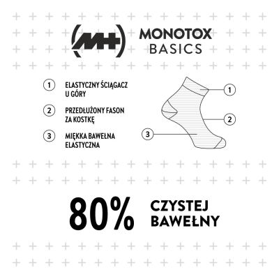 8. Skarpety Monotox Basics Ankle Socks Mix 3-Pack MX20007
