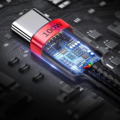 13. Kabel Baseus CATKLF-ALG1 USB-C - USB-C PD QC 100W 5A 2m - szary