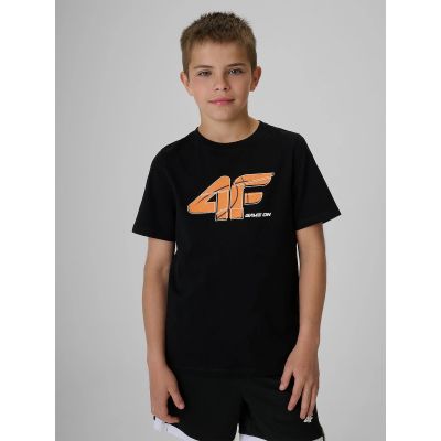 T-shirt z nadrukiem chłopięcy 4F 4FJRAW26TTSHM4347-20S