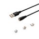 SAVIO KABEL MAGNETYCZNY USB - USB TYP C, MICRO I LIGHTNING, 1M, CZARNY CL-152
