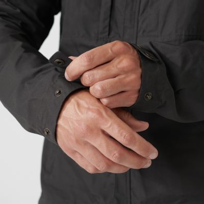 4. Kurtka z kapturem zimowa męska Fjällräven Skogsö Jacket M outdoorowa ocieplana szara (F81698-030)