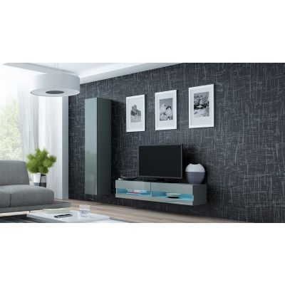 2. Szafka RTV VIGO NEW '140' 30/140/40 szary/szary poł