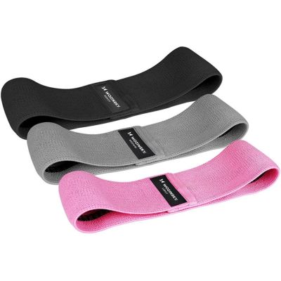 10. Wozinsky zestaw 3x materiałowe taśmy do ćwiczeń oporowe mini band do ćwiczeń joga fitness crossfit (WFB-01)