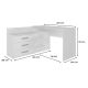 4. Biurko narożne + komoda DANY 120x50xH76 biały