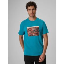 T-shirt regular z nadrukiem męski 4F 4FRSS26TTSHM4238-35S