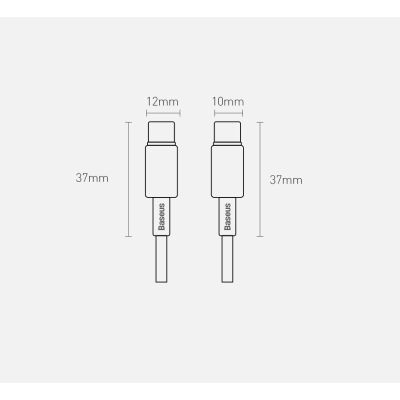 17. Kabel Baseus CATWJ-01 USB-C - USB-C PD QC 100W 5A 1m - czarny