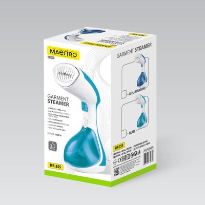 3. Parownica do ubrań 1500W Maestro MR-355-BLUE