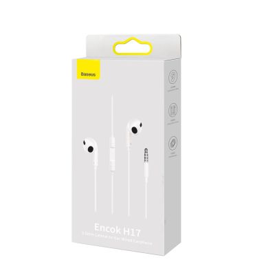 7. Baseus Encok H17 słuchawki przewodowe minijack 3.5mm biały (NGCR020002)