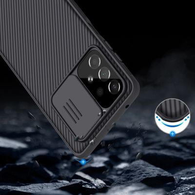 16. Nillkin CamShield Pro Case pancerne etui pokrowiec osłona na aparat kamerę Samsung Galaxy A73 niebieski
