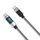 3. Kabel Orico LDC2C USB-C - USB-C PD 100 W z wyświetlaczem LED 480 Mb/s 3 m - czarny