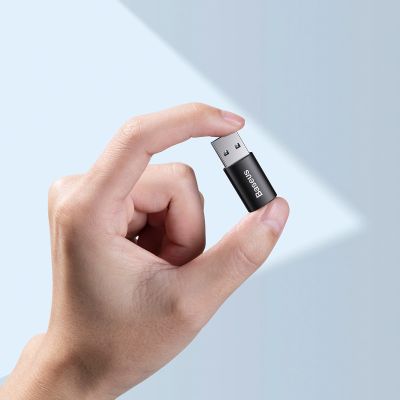 8. Baseus Ingenuity Series Mini przejściówka adapter USB 3.1 OTG do USB Typ C czarny (ZJJQ000101)