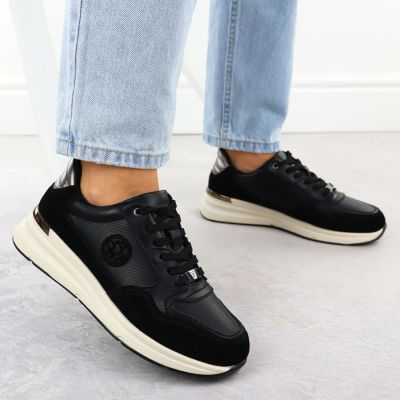 6. Skórzane półbuty damskie czarne Filippo DP7106/25