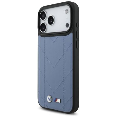 2. Etui BMW M Quilted Logo MagSafe na iPhone 17 Pro Max - niebieskie