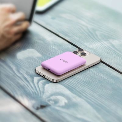 9. Powerbank Tech-Protect LifeMag MagSafe PB10 5000 mAh - różowy