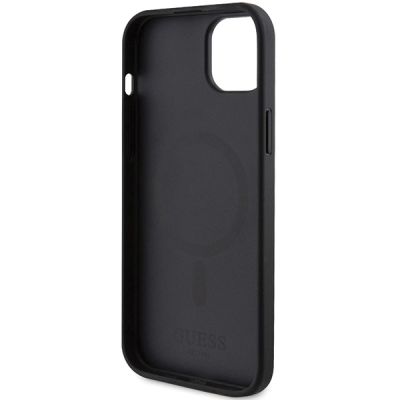 7. Etui Guess Saffiano MagSafe do iPhone 15 Plus - czarne