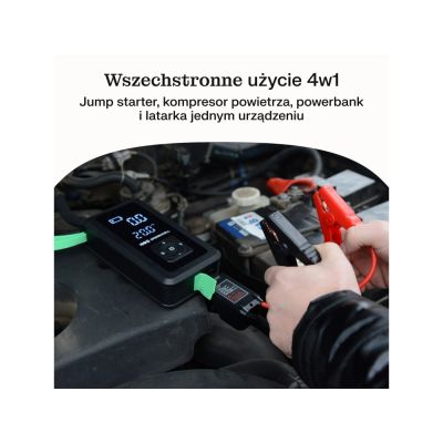 36. GREEN CELL POWERBANK/BOOSTER/CAR JUMP STARTER/POMPKA POWERBOOST AIR 8000MAH 1000A - Z KOMPRESOREM