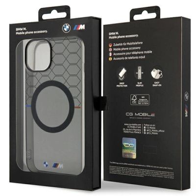 8. Etui BMW Pattern MagSafe na iPhone 14 - szare