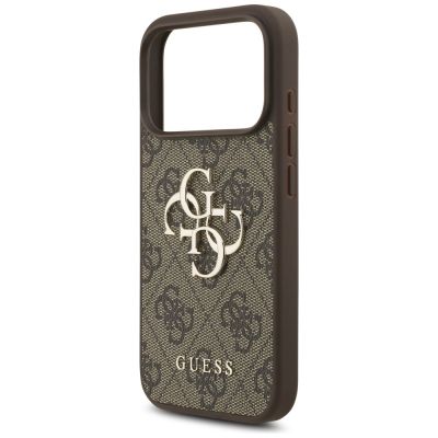 6. Etui Guess 4G Big Logo do iPhone 17 Pro - brązowe