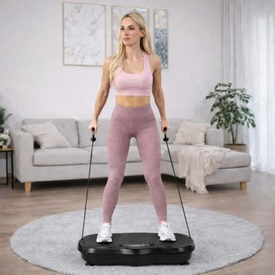 4. Extralink Moonwalk Spin Move Platofrma Wibracyjna do Cwiczen Fitness 200W czarna