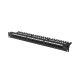 6. Patch panel 24 port 1U 19" kategoria 6A UTP z organizerem kablowym czarny LANBERG