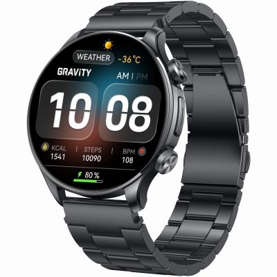 4. Smartwatch Gravity Czarny Pasek + Bransoleta GT35-2