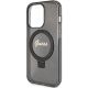 6. Etui Guess Ring Stand Script Glitter MagSafe na iPhone 15 Pro Max - czarne
