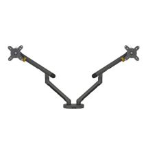 BakkerElkhuizen Bakker Elkhuizen Flexible Dual - Zestaw montażowy - Regulowane podwójne ramię - Do 2 monitorów - Aluminium, stal, tworzywo ABS, guma termoplastyczna (TPR), poliamid (PA6) - Ciemnoszary - Rozmiar ekranu: 43.18-88.9 cm (dla płaskiego ekranu)