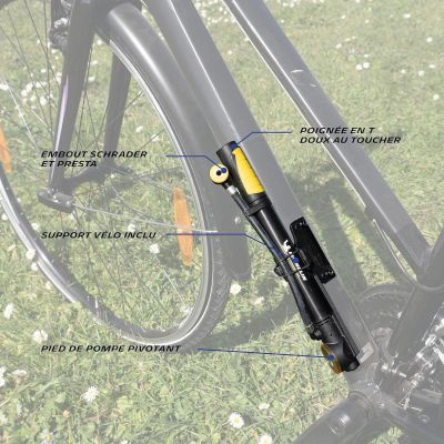28. POMPKA ROWEROWA MINI Z MANOMETREM 2w1 ALU MICHELIN 8 bar(120PSI)