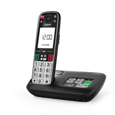 8. Gigaset EASY 500A Telefon analogowy/DECT Nazwa i identyfikacja dzwoniącego Czarny, Srebrny