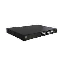Przełącznik LevelOne GB PoE+ 28-portowy 19" 390W 1Gbps