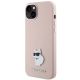 2. Etui Karl Lagerfeld Silicone Choupette Metal Pin na iPhone 15 Plus / 14 Plus - różowe