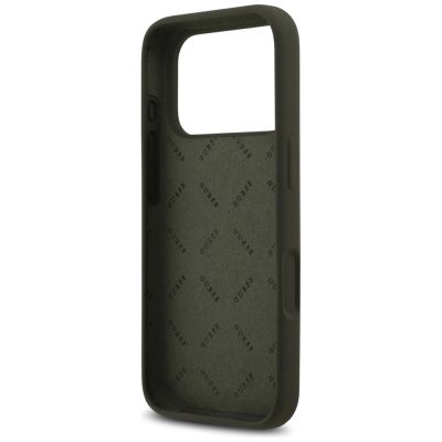7. Etui Guess Silicone Big 4G Script na iPhone 17 Pro - zielone