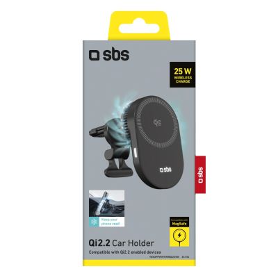 2. Uchwyt magnetyczny SBS z ładowarką bezprzewodową Qi2.2 25W z chłodzeniem aktywnym - czarny