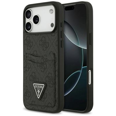 Etui Guess 4G nauble Card Triangle na iPhone 17 Pro Max - czarne