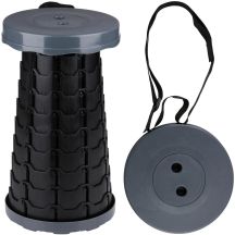 KRZESŁO WĘDKARSKIE TURYSTYCZNE TABORET SKŁADANY SZARY  śr 25cm wys45,3cm