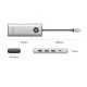 2. Stacja dokująca USB-C Orico PW11 8w1 2x USB-A 3.0 1x USB-A 2.0 1x USB-C 3.0 1x USB-C PD 100 W 1x HDMI 4K 60Hz 1x VGA 1080P 60Hz 1x RJ45 Gigabit Ethernet - srebrna