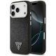Etui Guess Glitter Triangle Logo MagSafe na iPhone 17 Pro - czarne