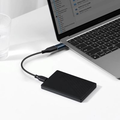 9. Adapter Baseus Ingenuity Series z USB-C do USB-A 10Gb/s - niebieski