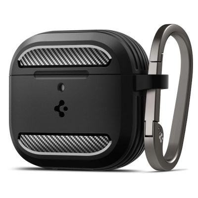 Etui Spigen Rugged Armor na AirPods 4 - czarne