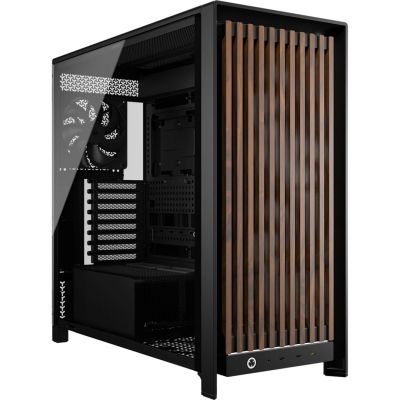 4. Corsair FRAME 5000D WOOD RS Midi Tower Czarny, Orzech włoski