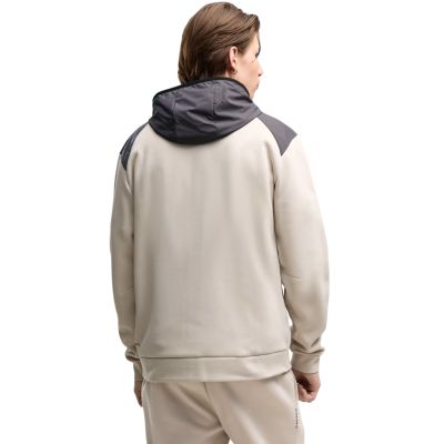 4. Bluza męska Puma Tech Material Mix Full-Zip Hoodie beżowa 694490 82