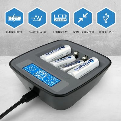 3. EVERACTIVE ŁADOWARKA DO AKMULATORÓW NI-MH USB-C NC1000MV2