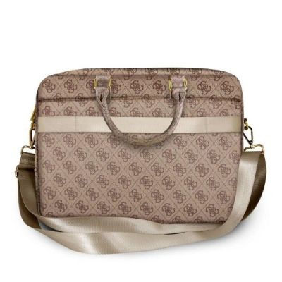 2. Torba Guess 4G Uptown na laptopa 16" - brązowa