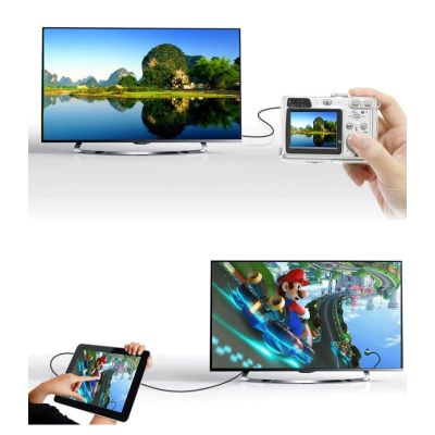 8. Ugreen kabel adapter przejściówka HDMI (żeński) - mini HDMI (męski) 4K 60 Hz Ethernet HEC ARC audio 32 kanały 22 cm czarny (20137)