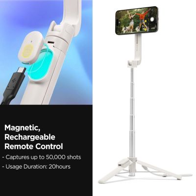 10. Selfie stick Spigen S571W MagSafe Bluetooth z tripodem - beżowy