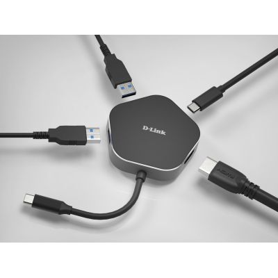 2. D-Link DUB-M420 stacja dokująca Przewodowa Thunderbolt 3 Aluminium, Czarny